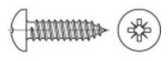 TOOLCRAFT 147578 Linsplåtskruvar 2.2 mm 6.5 mm Stjärnskruvmejsel Pozidrivspår Stål galvaniskt förzinkad 100 st