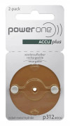 Powerone P312 Hörapparatsbatteri ZA 312 NiMH 23 mAh 1.2 V 2 st