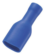 TRU COMPONENTS 737840-6.35 Flatstifthylsa Anslutningsbredd: 6.35 mm Anslutningstjocklek: 0.8 mm 180 ° Helisolerad Blå 5
