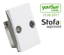 Triax TD 263E wh. outlet 50x77 - FM/TV - Loopthrough