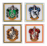 Harry Potter Glass Coasters (Set Of 4) - House Crests
