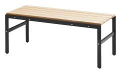 Reform Bench Teak Anthracite Black