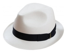 Hattar - Borsalino Panama Fine Trilby (vit) (Storlek: X-Large - 62 cm)