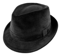 Hattar - Jaxon Corduroy Trilby (svart) (Storlek: Medium - 56-57 cm)