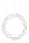 Curly krans 30cm krom