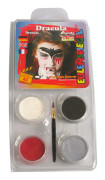 Eulenspiegel ansiktsfärg - motivset, mixade färger, Dracula, 1set