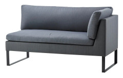 Flex 2sits vänster grå Cane-Line