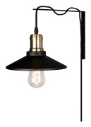Disc Vägglampa Svart/Mässing