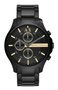 Armani Exchange Men's black steel chrono Watch
