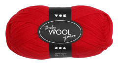  Babygarn, L: 172 m, röd, NM 14/4 , 50g