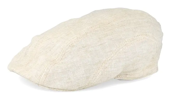 Ivy Linen Beige Flat Cap - Stetson