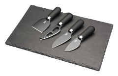  Taylors Ostset med 4 Knivar & Bricka Krom