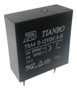 Tianbo Electronics TRA4 D-12VDC-S-H Kretskort-relä 12 V/DC 10 A 1 NO 1 st