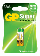 GP Super Alkaline AAAA-batteri 25A LR61 2-pack