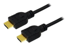 CH0035 - LogiLink High Speed with Ethernet - HDMI med Ethernet-kabel - HDMI (hane) till HDMI (hane) - 1 m - svart