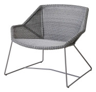 Cane-Line - Breeze Lounge Light Grey - Loungestolar - Strand+Hvass - Grå - Metall