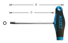 Hazet Verkstad Torx-skruvmejsel Storlek (skruvmejsel) T 9 Bladlängd: 80 mm