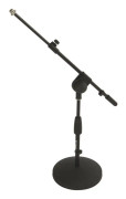  DISC Quiklok A-495 Short Round-Base Mic Stand with Telescopic Boom
