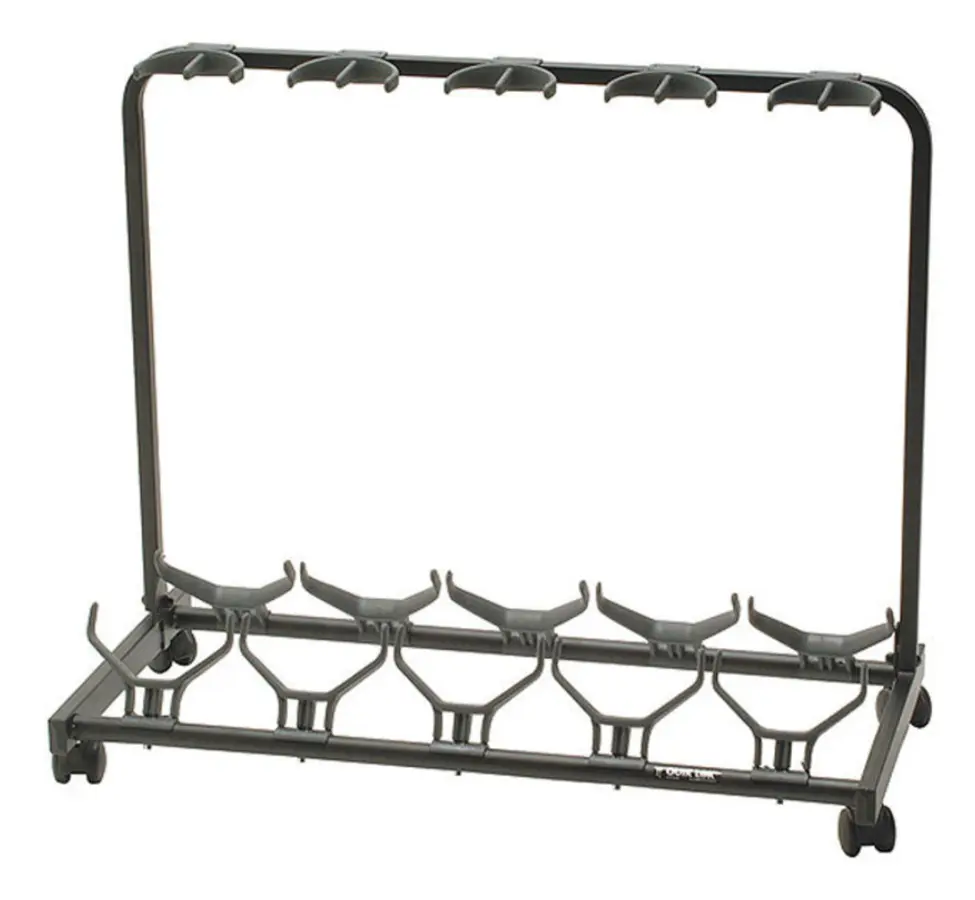  Quiklok 5 Way Universal Guitar Stand, Black - B-Stock
