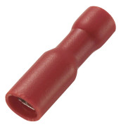 TRU COMPONENTS 737623 Flatstifthylsa Anslutningsbredd: 2.8 mm Anslutningstjocklek: 0.5 mm 180 ° Helisolerad Röd 50 st