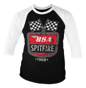 BSA Spitfire 1966 Baseball 3/4 Sleeve Tee White-Black X-Large