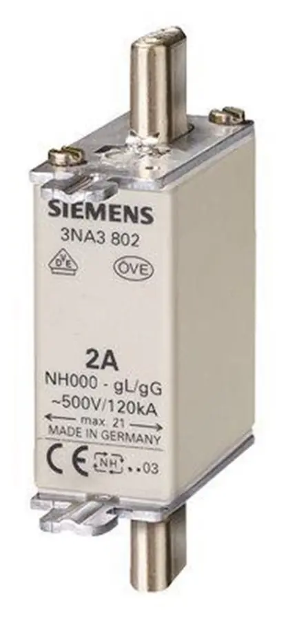 Siemens Lv hrc fuse link 500v s.000 80a 3na3824