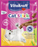 Kattgodis VITAKRAFT CatStick mini kyckling kattgräs 3st