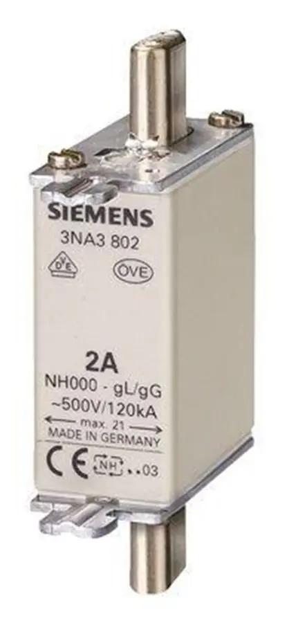  Siemens Lv hrc fuse link 500v s.000 63a 3na3822