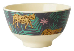 Liten Melamin Skål Leopard and Leaves Print