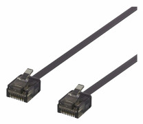 DELTACO Flat CAT/6A U/UTP 1m Black