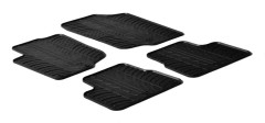 GUMMIMATTOR, Fram och bak - peugeot 207, 207 cc, 207 sedan, 207 sw