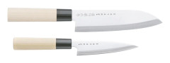 Houcho knivset Santoku & skalkniv i balsabox