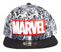 Marvel - classic logo keps (svart,vit)