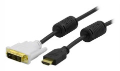  DVI-kabel DVI ha - HDMI ha 3m Svart