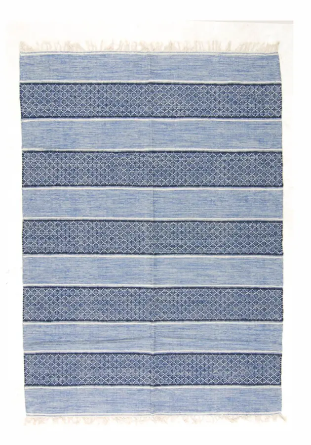 Trasmatta - Visby (blå) (Storlek: 160 x 230 cm)