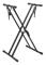 Tiger Double Braced X Frame Keyboard Stand and Securing Straps