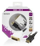  DVI-kabel DVI ha - HDMI ha Svart 0.5m