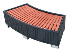 vidaXL Spatrappa konstrotting 92x45x25 cm svart