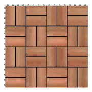 vidaXL Trall 11 st WPC 30x30 cm 1 kvm teakfärg