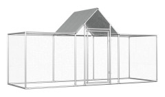 vidaXL Hönsbur 3x1x1,5 m galvaniserat stål