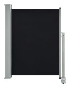 vidaXL Infällbar sidomarkis 100 x 300 cm svart