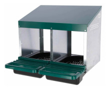 Kerbl Dubbelt värprede 53x52x43,5 cm plast grön