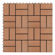 vidaXL Trall 22 st 30x30 cm 2 kvm WPC brun