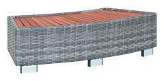 vidaXL Spatrappa grå konstrotting 92x45x25 cm