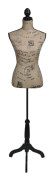 vidaXL Dambyst brun/svart jute
