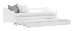 vidaXL Bäddsoffa ram vit furu 90x200 cm