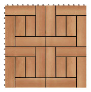 vidaXL Trall 11 st WPC 30x30 cm 1 kvm teakfärg