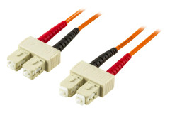 DELTACO Fiberkablage SC - SC 50/125 duplex multimode 1m