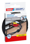  Kardborrband Tesa Velcro Rulle 10mm Svart