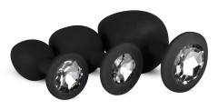 Easytoys Silicone Buttplug Set with Diamond Black Analpluggar paket